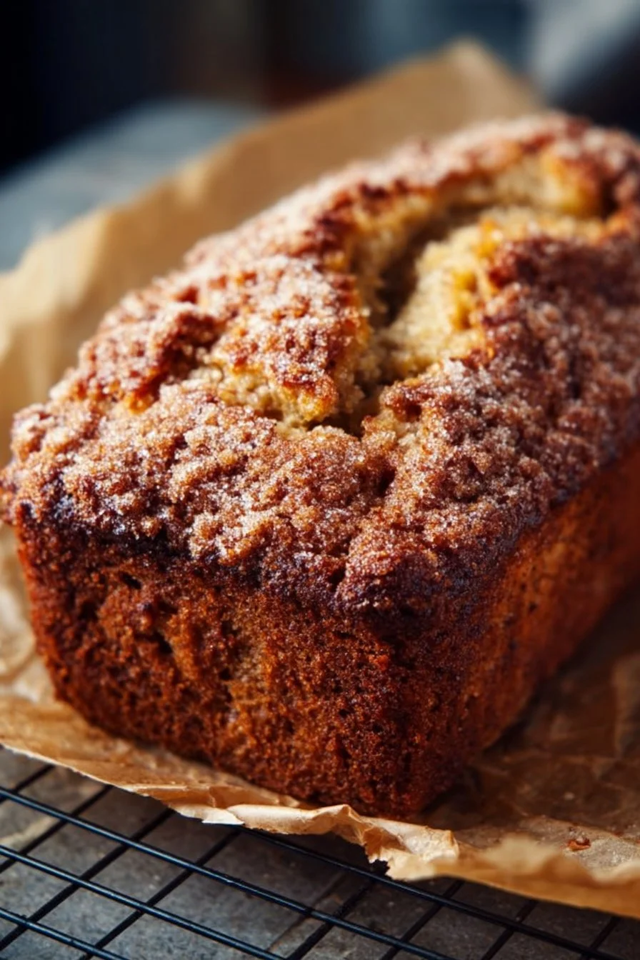 Delicious Coffee Cake Banana Bread topped with a crumbly streusel finish
