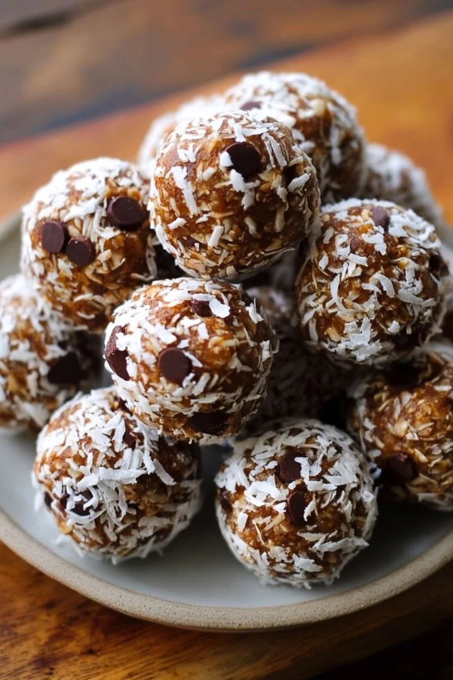 Healthy energy balls made with nuts, seeds, and dried fruits for a nutritious snack.