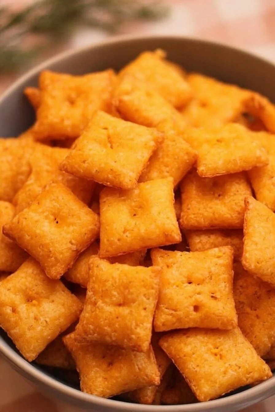 Homemade Healthy Cheez-Its baked snack recipe