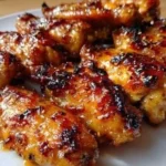 Delicious Pineapple-Teriyaki Wings served with fresh garnish