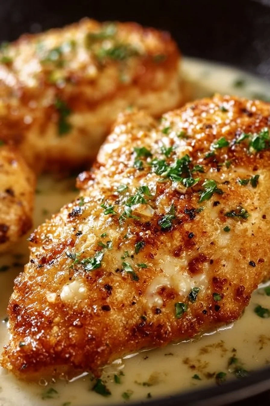 Delicious Longhorn Steakhouse Parmesan Chicken served with sides.