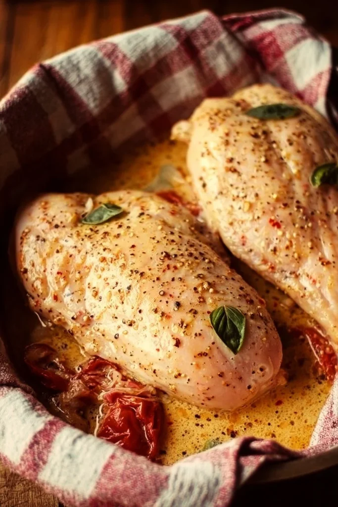 Delicious Marry Me Chicken served with creamy sauce and herbs.