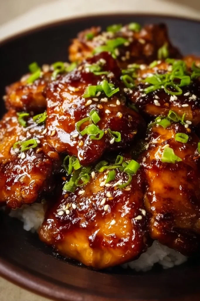 Slow cooker honey garlic chicken cooked to perfection with a rich glaze.