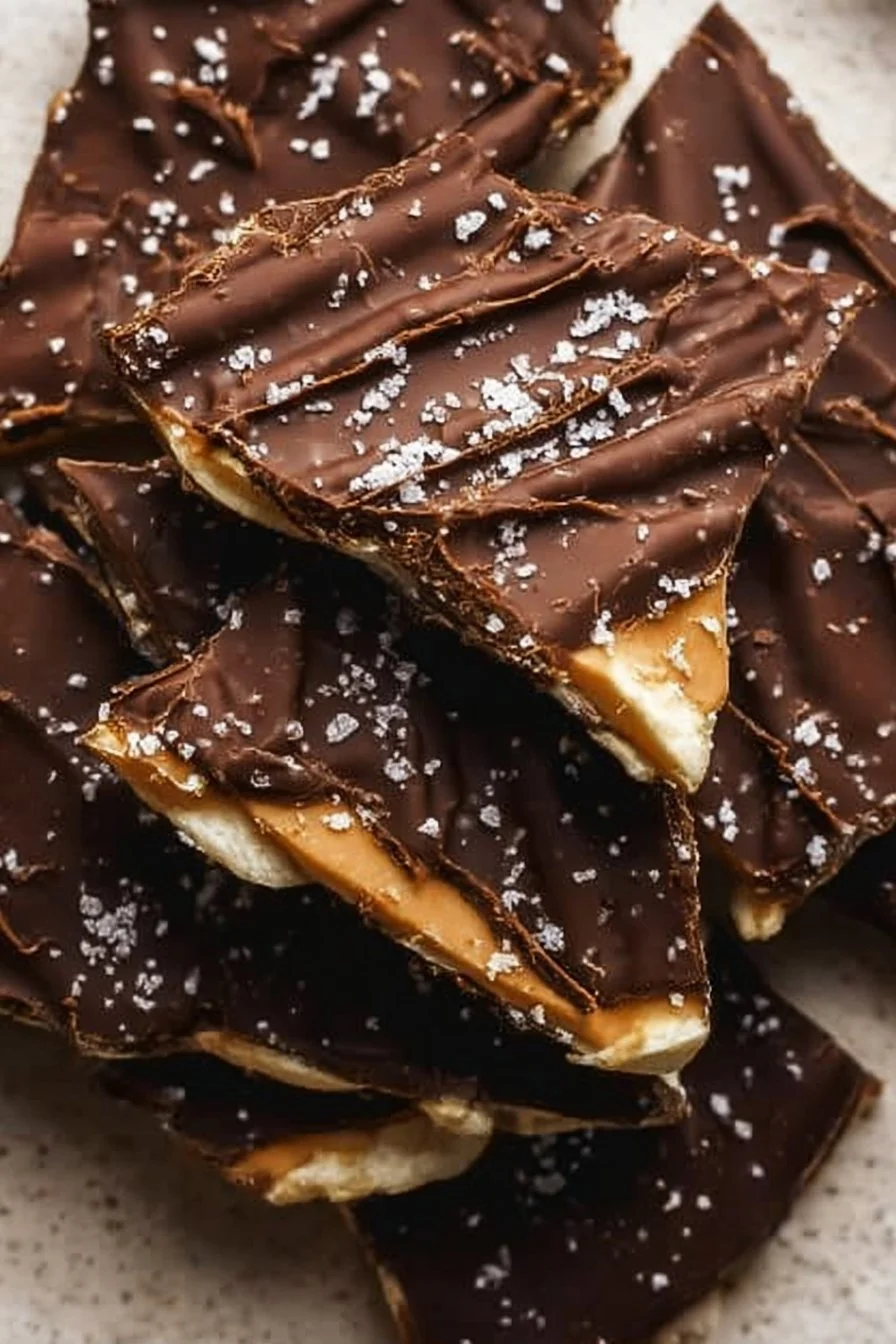 Delicious viral chocolate banana bark recipe with layers of chocolate and banana