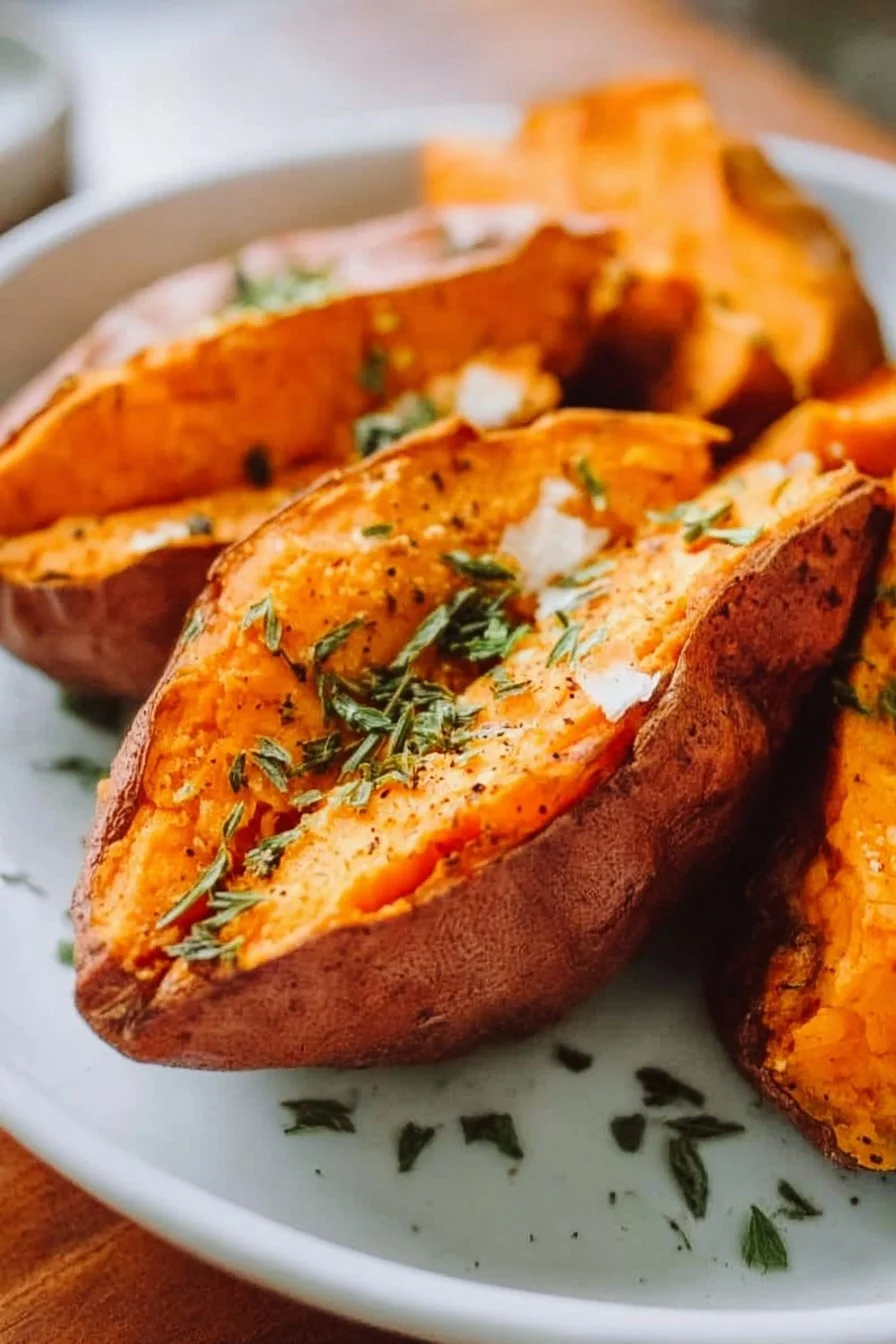Crispy air fryer sweet potatoes served in a bowl