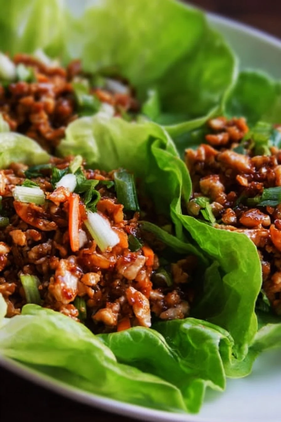 Delicious Chicken Lettuce Wraps served with fresh ingredients in a bowl