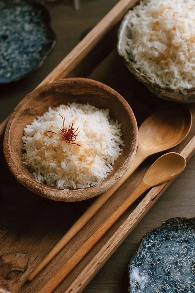 Delicious homemade crispy rice in a bowl ready to serve.