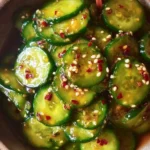 Delicious Easy Asian Cucumber Salad with vibrant vegetables
