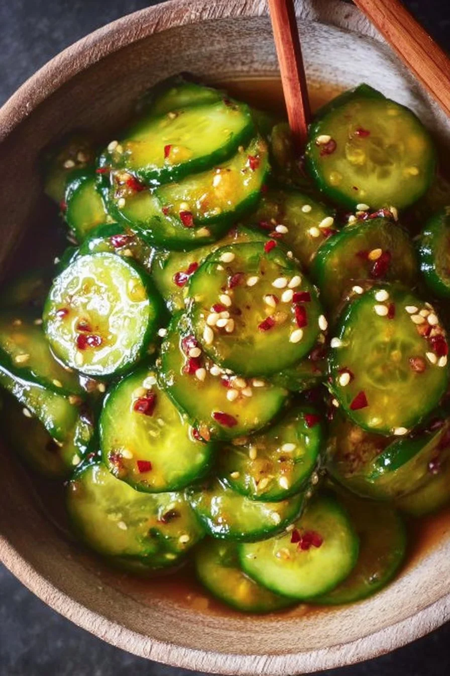 Delicious Easy Asian Cucumber Salad with vibrant vegetables