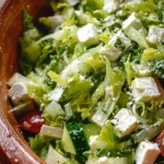 Fresh and vibrant lettuce salad with colorful vegetables