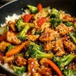 One-Pan Teriyaki Chicken Stir Fry with colorful vegetables and sauce