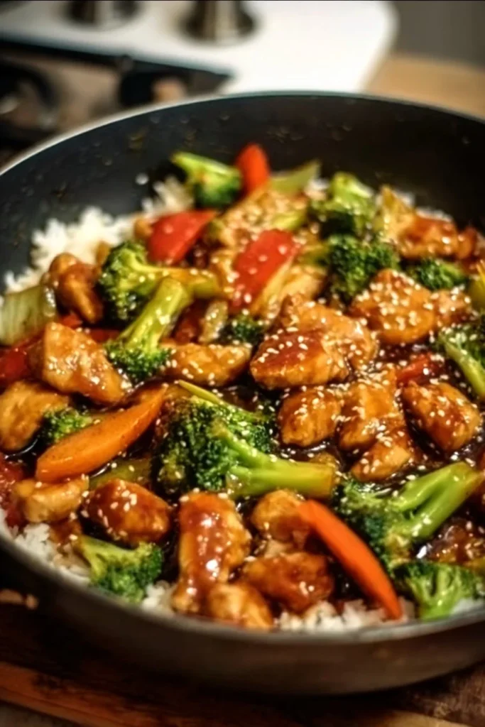 One-Pan Teriyaki Chicken Stir Fry with colorful vegetables and sauce
