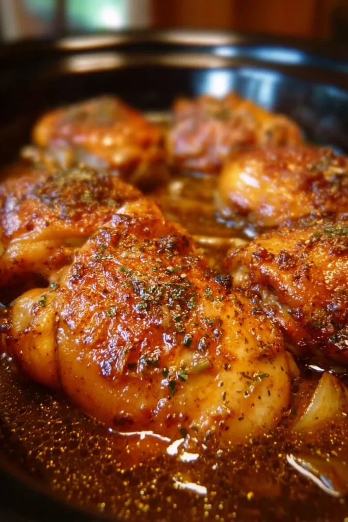 Delicious slow cooker brown sugar garlic chicken served on a plate