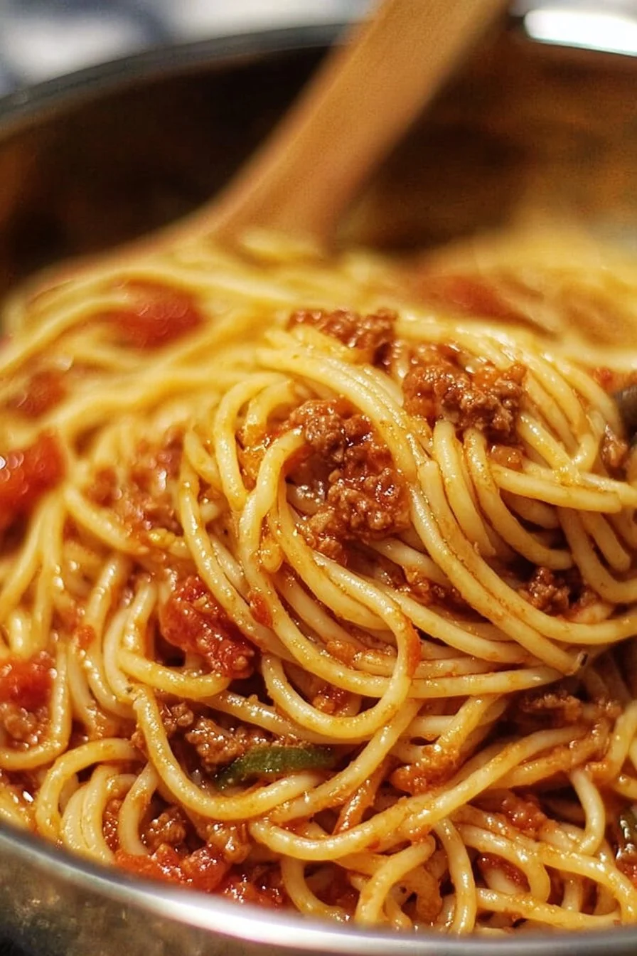 Delicious Southern Spaghetti dish featuring rich flavors and ingredients