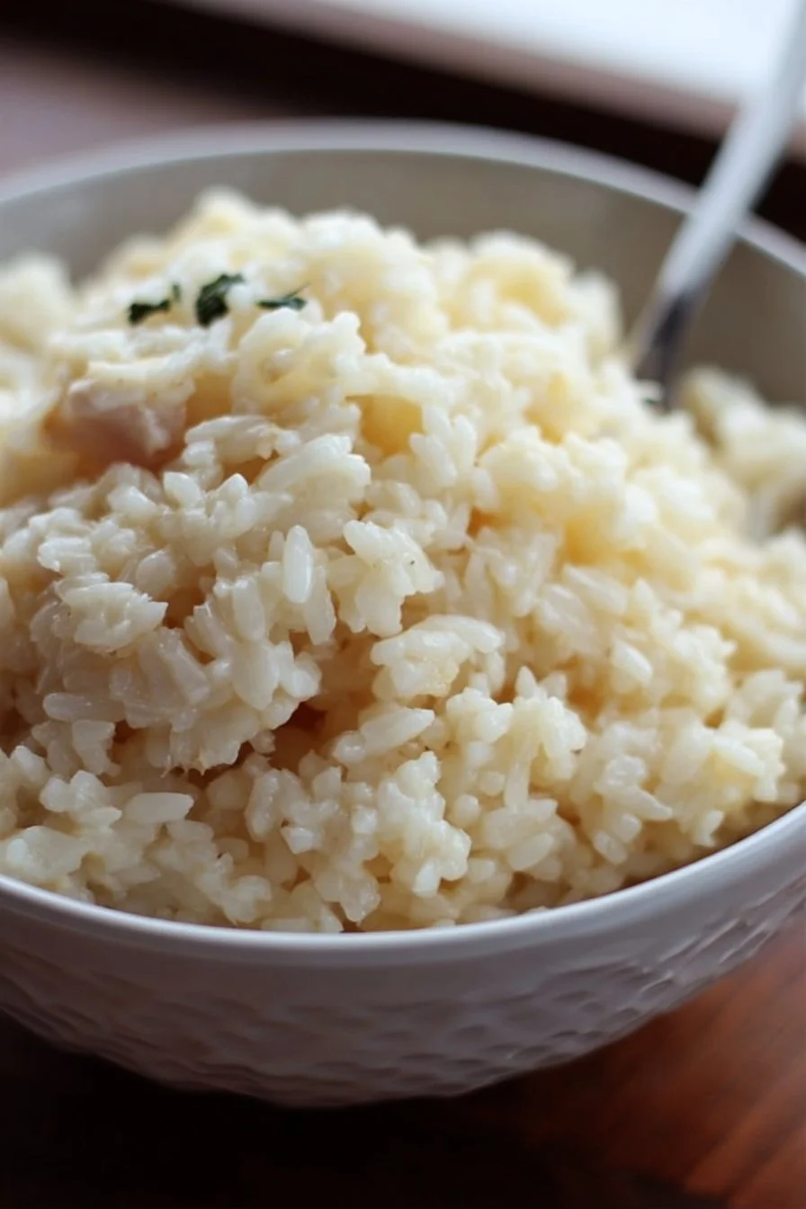 Delicious bowl of 5 Ingredient Souper Rice ready to serve