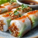 Big Mac Rice Paper Rolls filled with beef, lettuce, and special sauce.