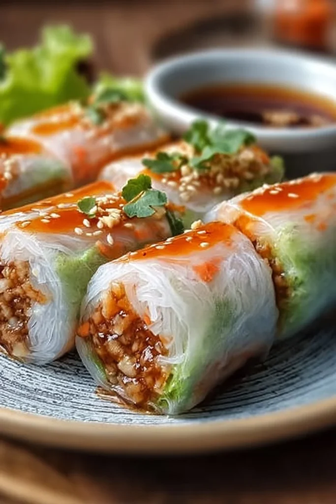 Big Mac Rice Paper Rolls filled with beef, lettuce, and special sauce.