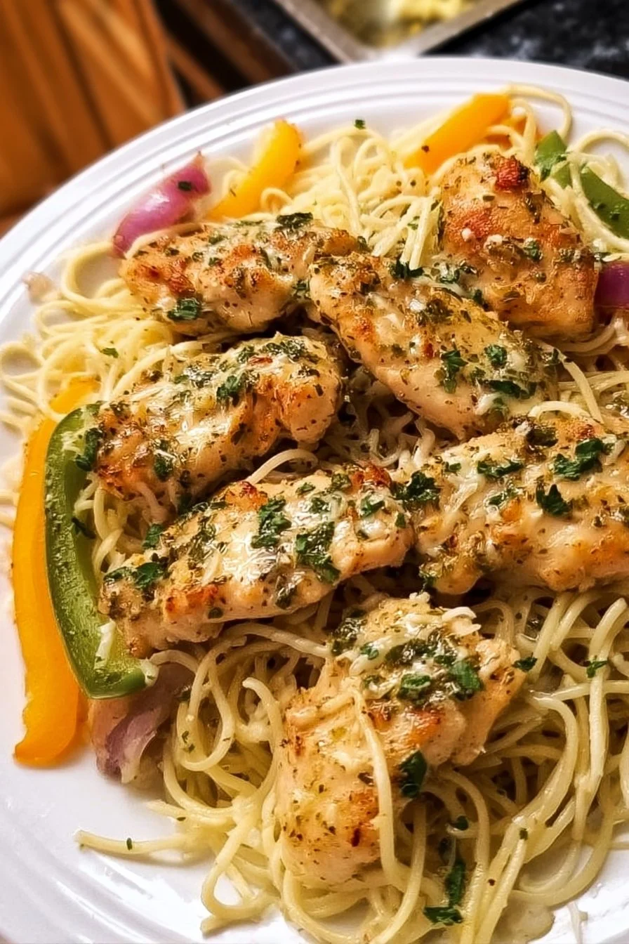 Delicious Chicken Scampi inspired by Olive Garden recipe