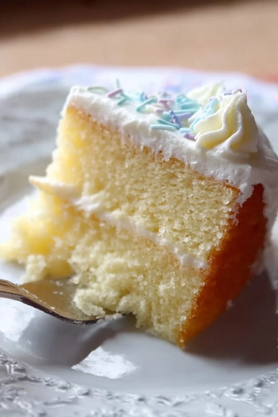 Delicious homemade Costco vanilla cake copycat recipe