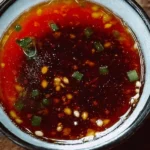 Delicious dipping sauce served with fresh spring rolls