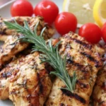Juicy Greek chicken marinated in a flavorful blend of spices and herbs.