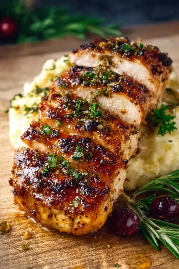 Festive Christmas chicken breast recipe inspired by Morton's restaurant