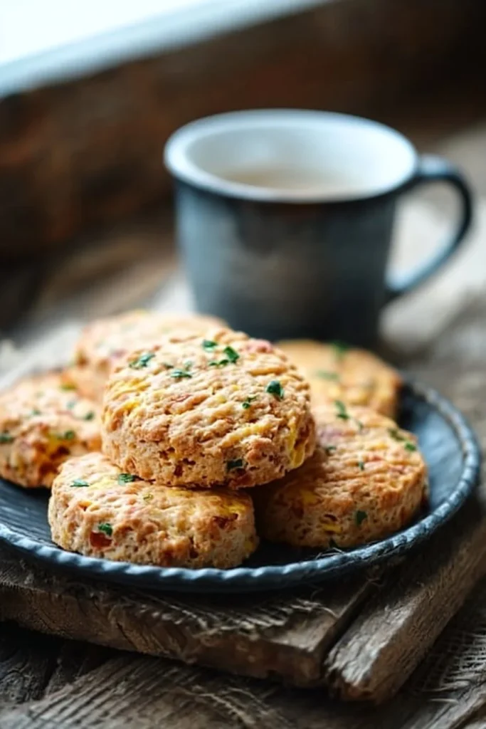 High-protein breakfast biscuits for a nutritious start to your day.