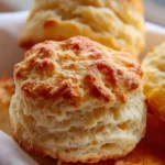 Freshly baked homemade biscuits on a wooden table
