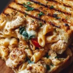 Honey pepper chicken served in a delicious panini pasta dish