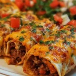 Tasty beef casserole with tortillas, a delicious Mexican recipe for family dinners