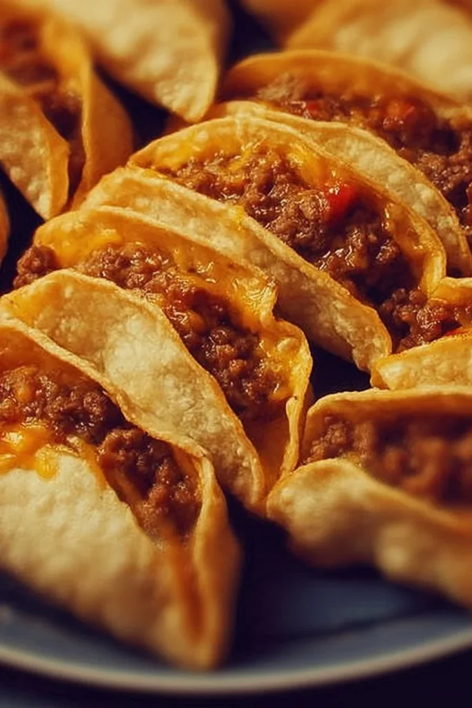 Delicious Puffy Tacos served with fresh toppings and vibrant ingredients.