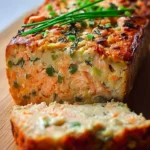 A delicious homemade salmon loaf served with fresh herbs and lemon wedges