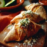 Close-up of Tetelas, traditional Mexican masa filled with beans and cheese.