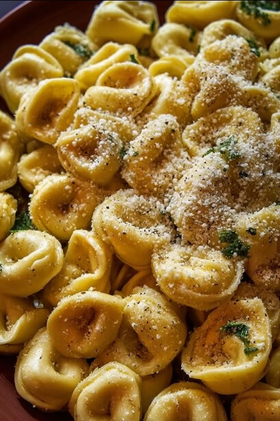 Plate of tortellini snacks served at a party event