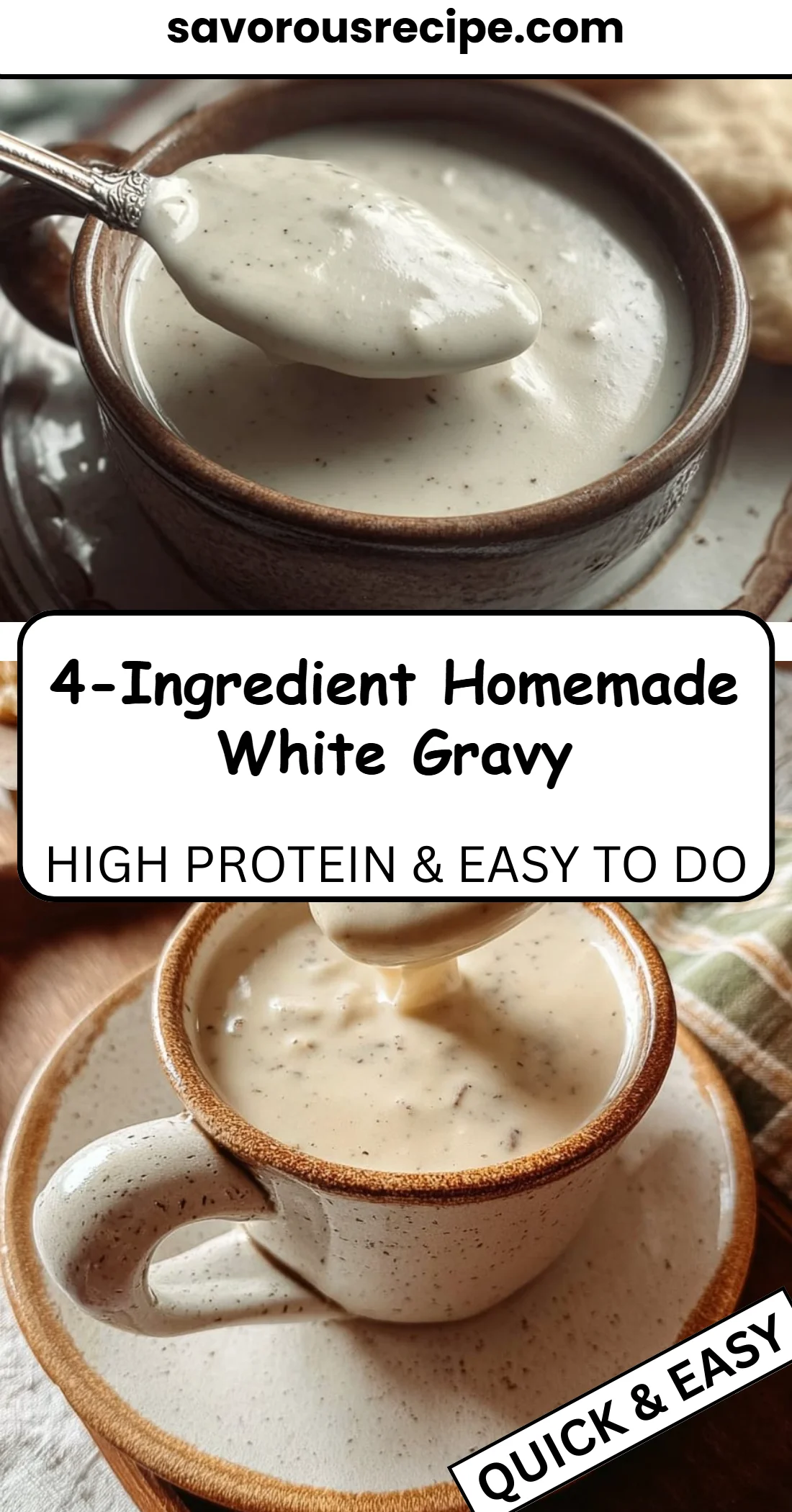 4-Ingredient Homemade White Gravy