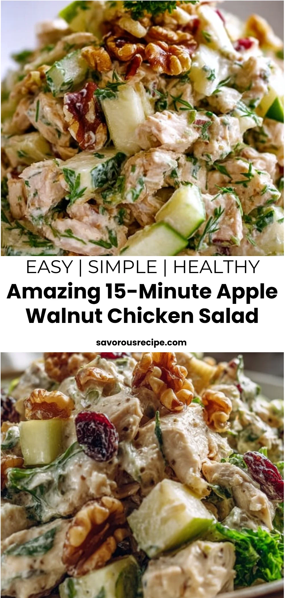 Amazing 15-Minute Apple Walnut Chicken Salad