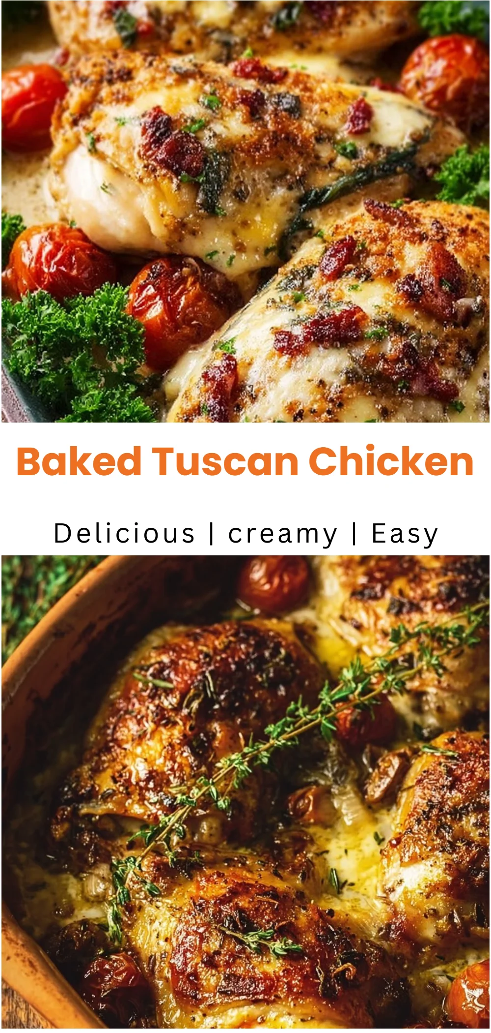 Baked Tuscan Chicken