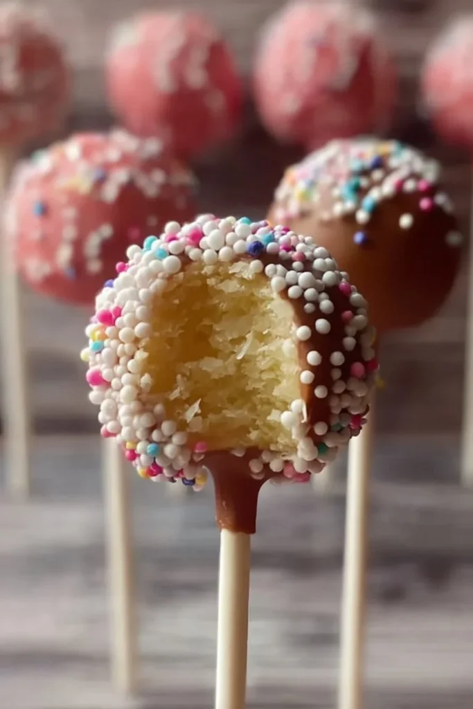 Delicious cake pops served on a colorful plate, showcasing various flavors and toppings.
