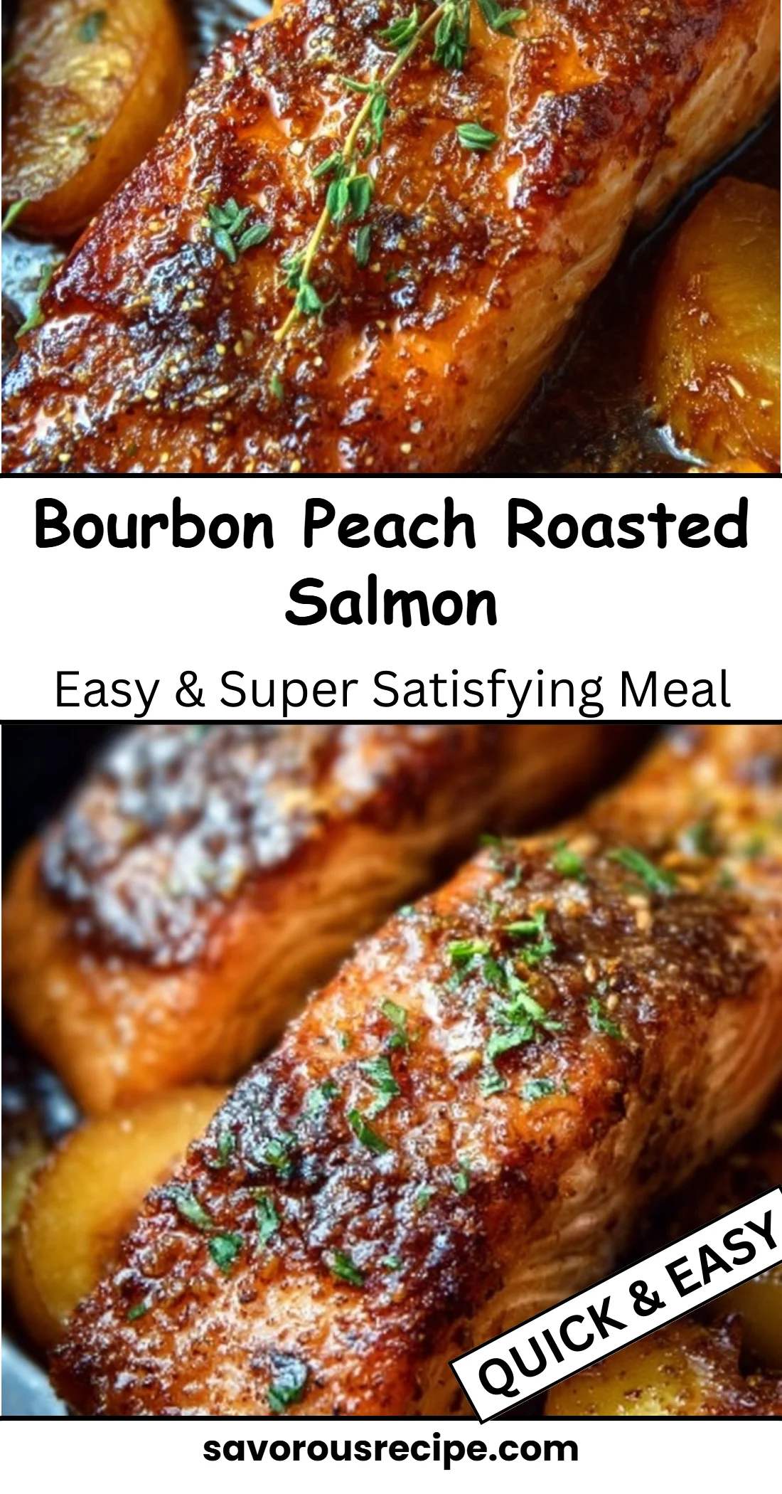 Bourbon Peach Roasted Salmon