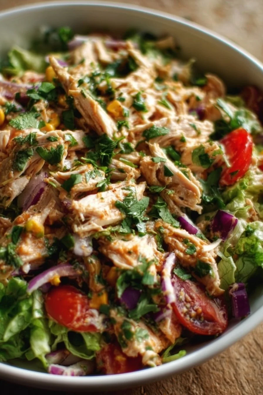 Delicious Chipotle Lime Chicken Salad with vibrant ingredients and zesty dressing