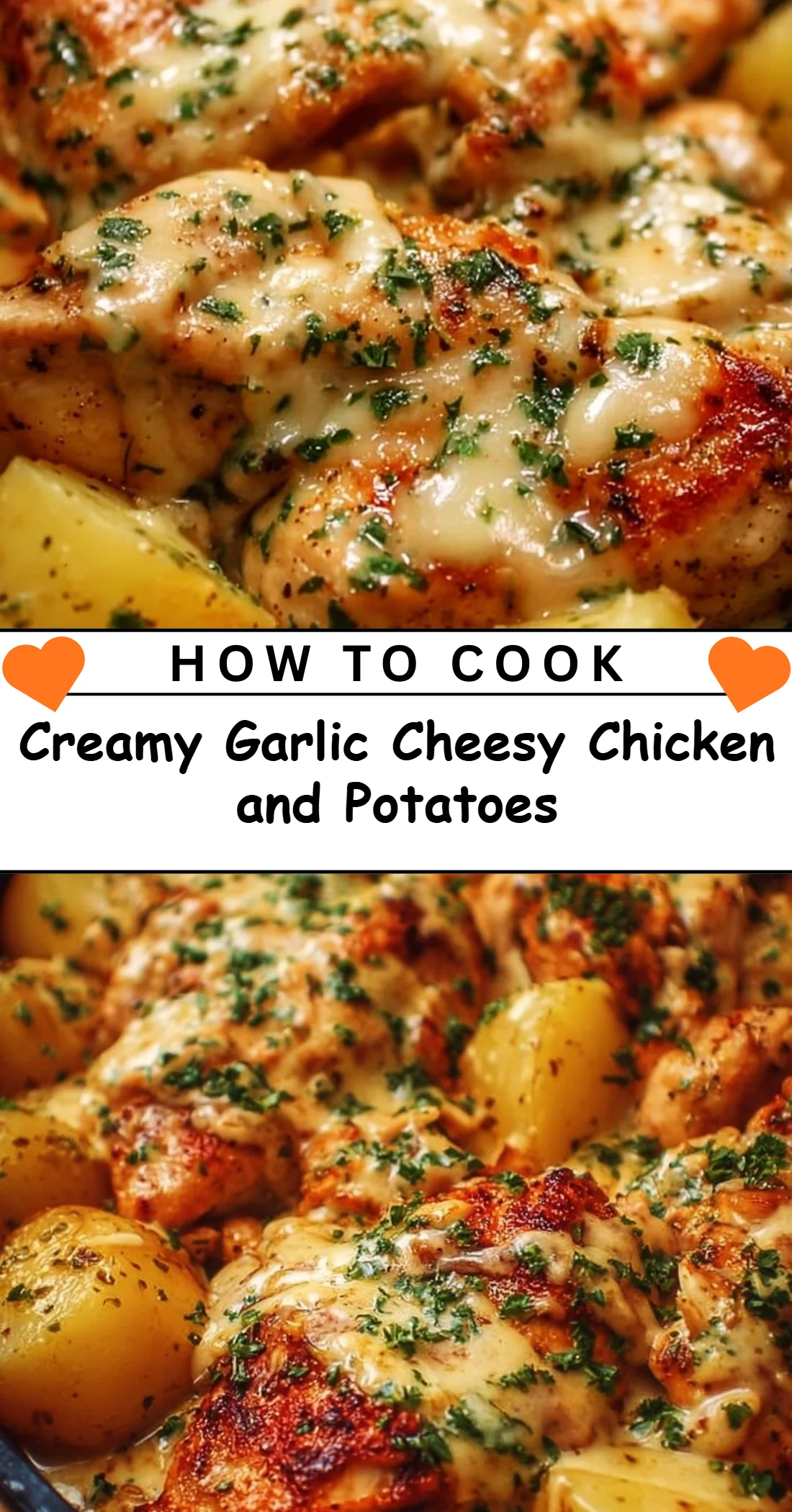 Creamy Garlic Cheesy Chicken and Potatoes