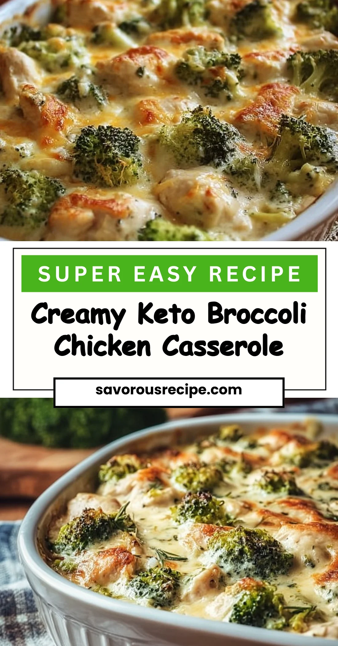 Creamy Keto Broccoli Chicken Casserole