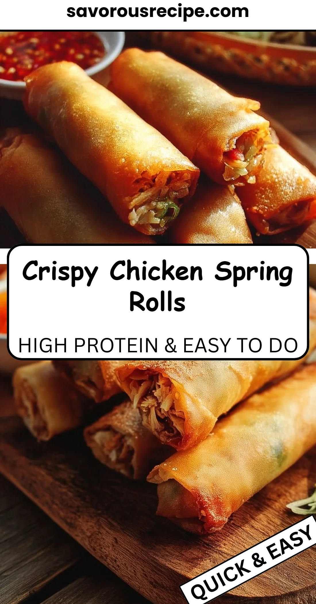 Crispy Chicken Spring Rolls