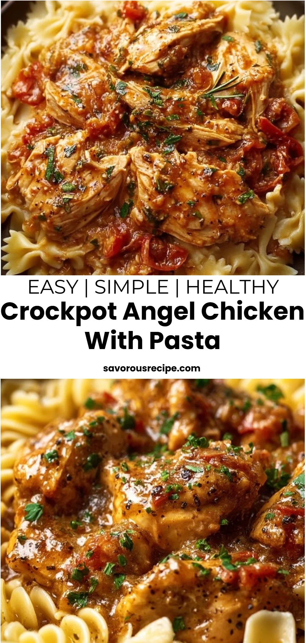 Crockpot Angel Chicken With Pasta