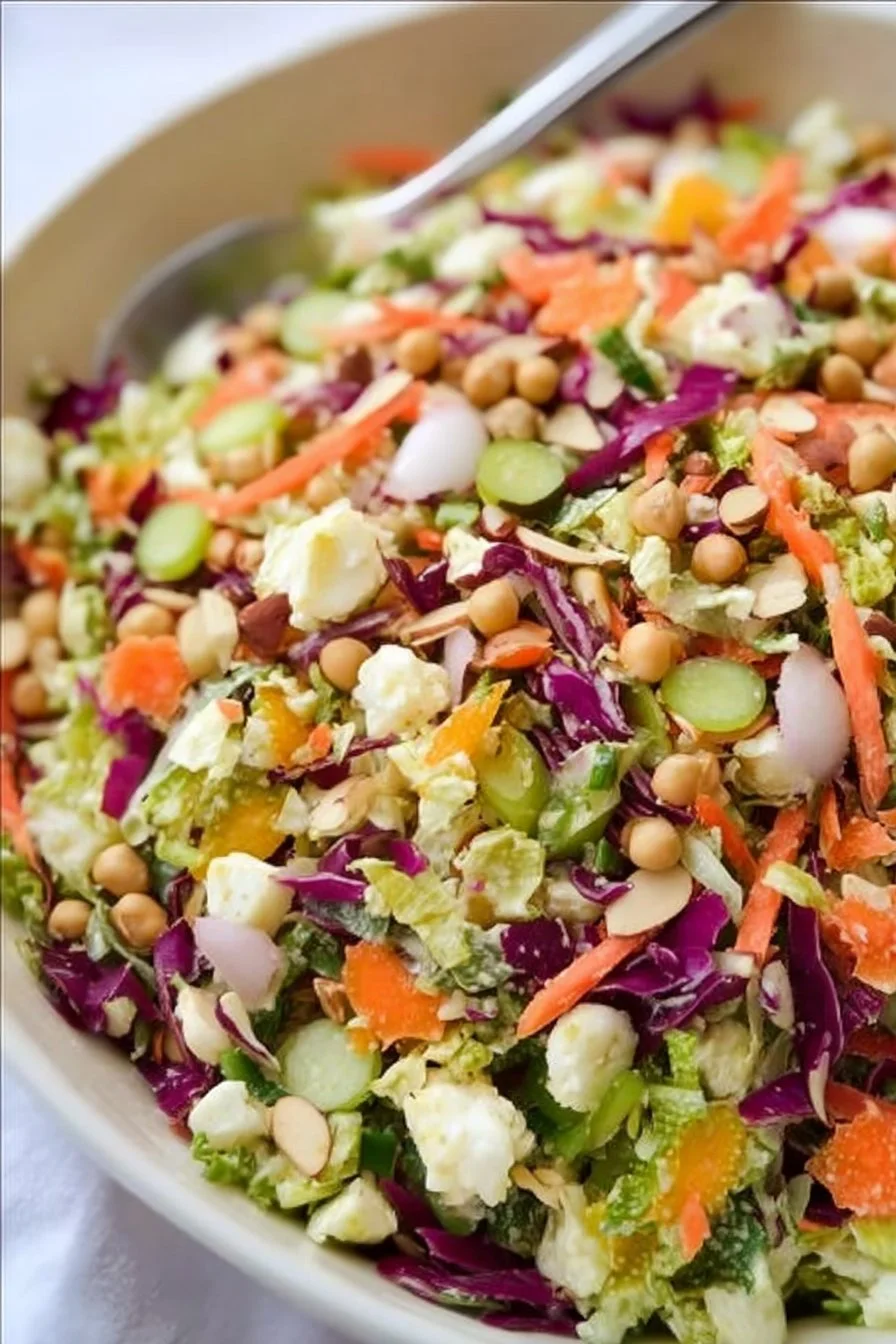A vibrant and crunchy detox salad with fresh vegetables and greens