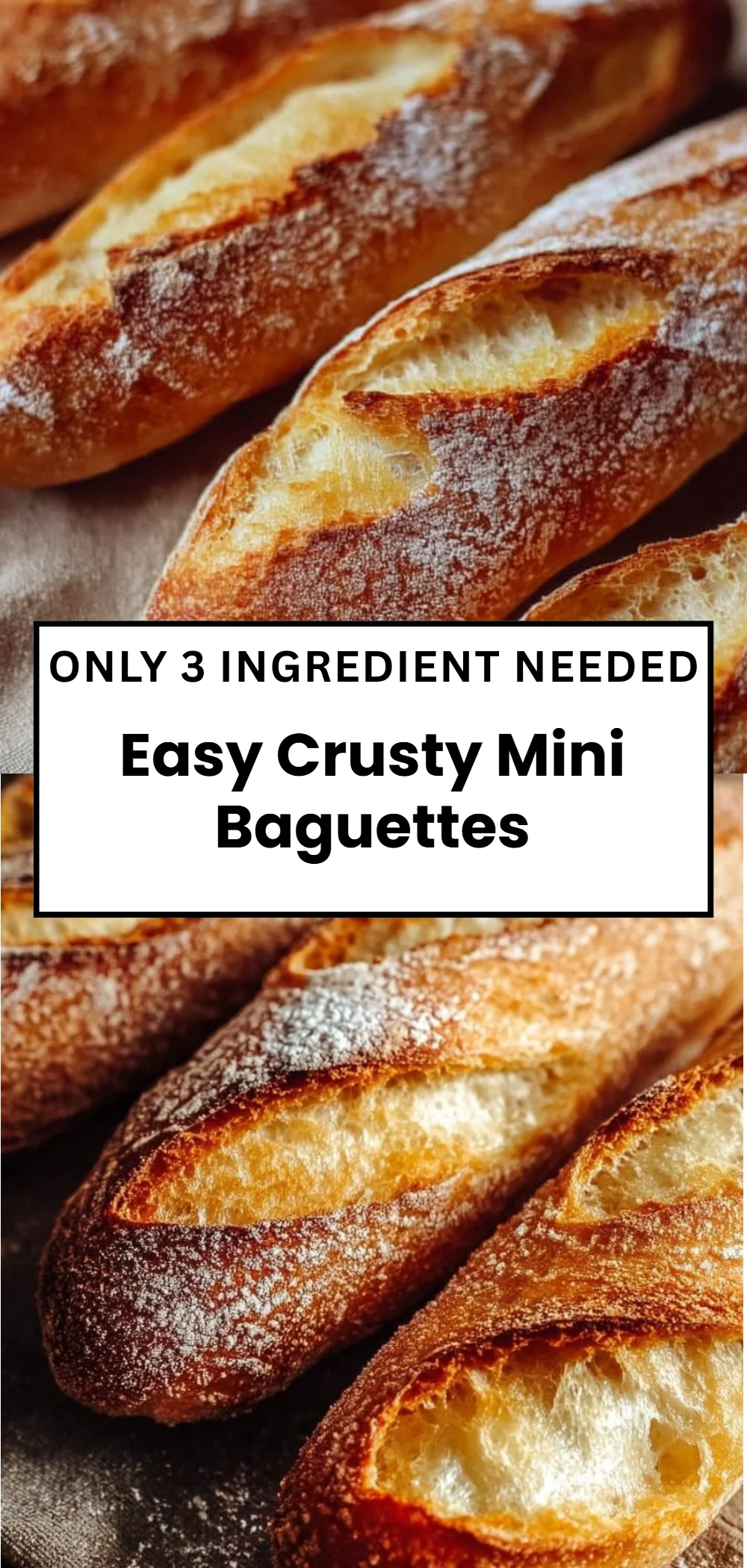 Easy Crusty Mini Baguettes