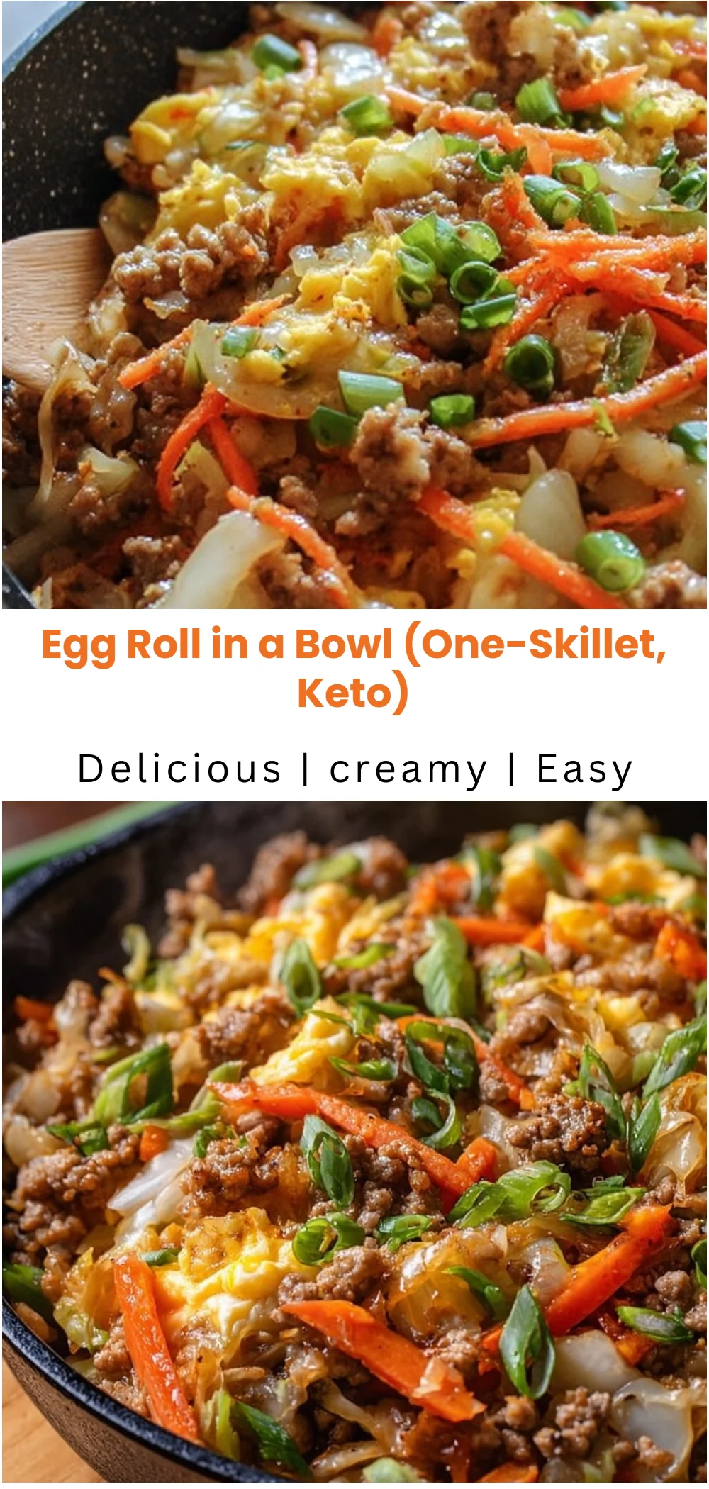 Egg Roll in a Bowl (One-Skillet, Keto)