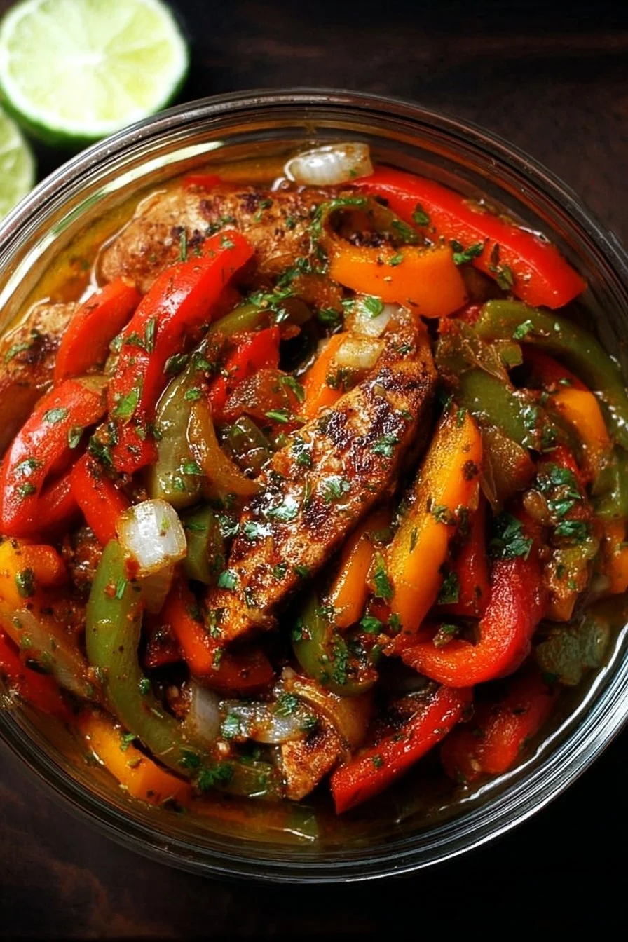 Savory fajita marinade recipe for enhancing chicken, beef, and vegetables.