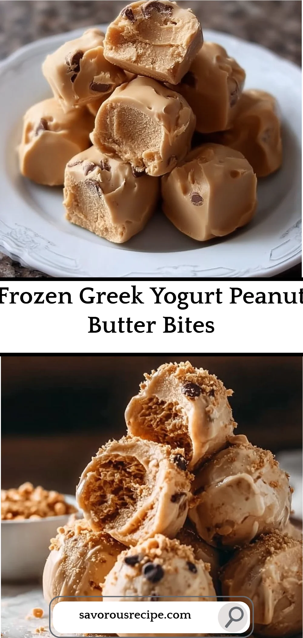 Frozen Greek Yogurt Peanut Butter Bites