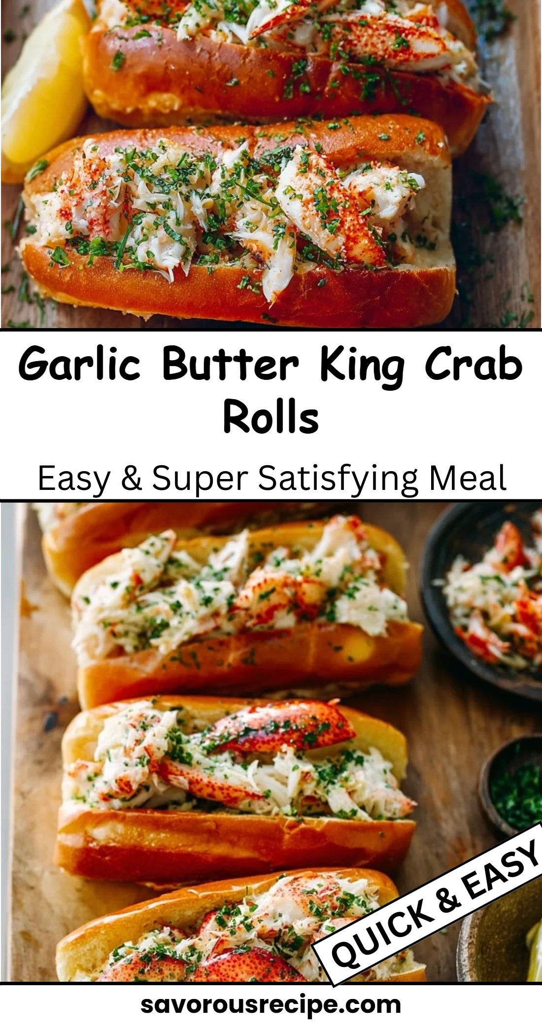 Garlic Butter King Crab Rolls
